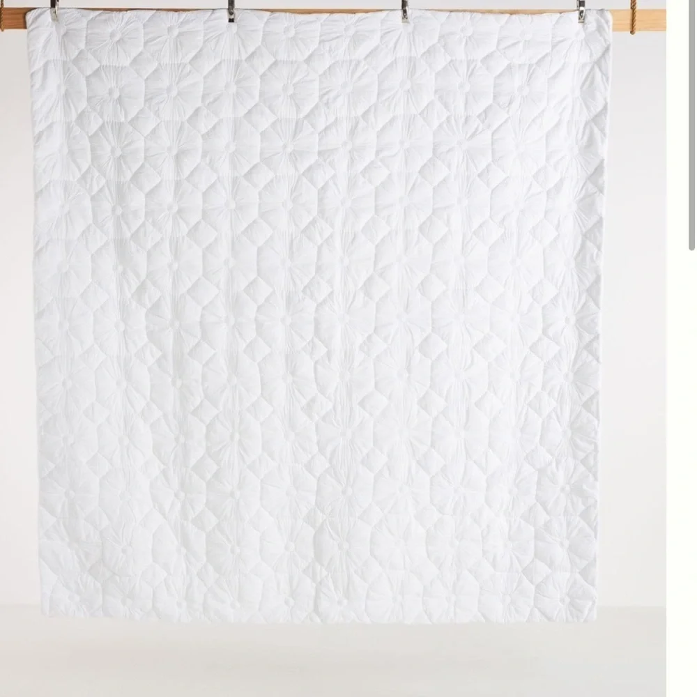 Anthropologie Estie Voile Quilt sz Queen NWT